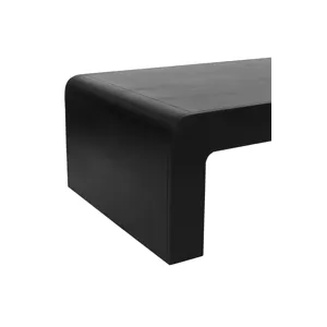 Brooklyn 50\" Mid-Century Modern Solid Wood Waterfall Curved Coffee Table