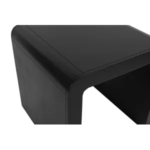 Brooklyn Mid-Century Modern Solid Wood Square Waterfall Curved End Table