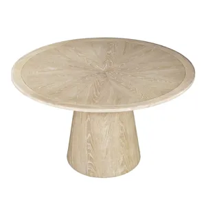 Bonn Mid-Century Modern 50\" Round Pedestal Dining Table