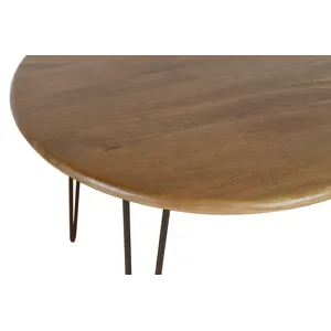 Brennan Five Piece Round Modern Solid Wood Counter Height Dining Set With Upholstered Barstools