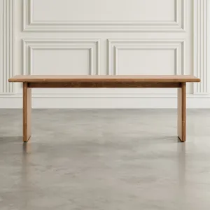 Burke 54\" Rustic Modern Solid Wood Dining Bench