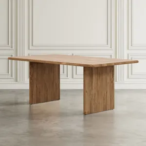Burke 76\" Rustic Modern Solid Wood Dining Table