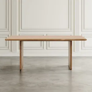 Burke 76\" Rustic Modern Solid Wood Dining Table