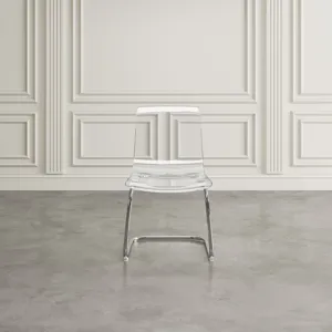 Clarity Modern Contemporary Clear Acrylic Dining Chair(Set Of 2)