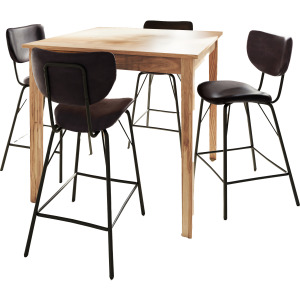 Colby Five Piece Square Solid Wood Counter Height Dining Set