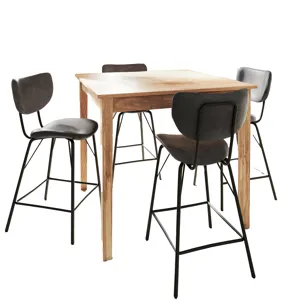 Colby Five Piece Square Solid Wood Counter Height Dining Set