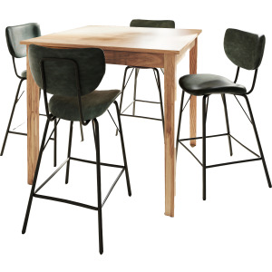 Colby Five Piece Square Solid Wood Counter Height Dining Set