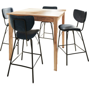 Colby Five Piece Square Solid Wood Counter Height Dining Set