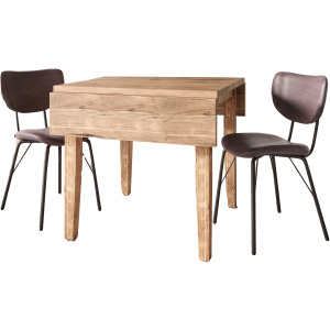 Colby Three Piece Dropleaf Solid Wood Dining Set