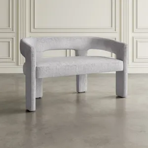 Gwen Modern Luxury Jacquard Fabric Upholstered Sculpture Bench
