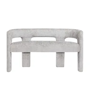 Gwen Modern Luxury Jacquard Fabric Upholstered Sculpture Bench