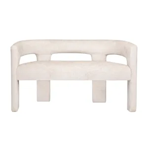 Gwen Modern Luxury Jacquard Fabric Upholstered Sculpture Bench