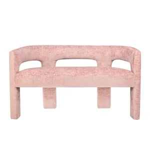 Gwen Modern Luxury Jacquard Fabric Upholstered Sculpture Bench