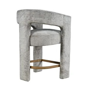Gwen Modern Luxury Jacquard Fabric Upholstered Sculpture Counter Stool