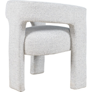 Milano Hayden Modern Upholstered Three Leg Sculpture Dining Armchair With Performance Fabric