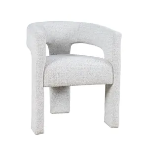 Hayden Modern Upholstered Three Leg Sculpture Dining Armchair With Performance Fabric