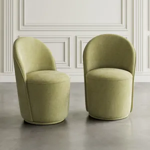 Landon Mid-Century Modern Upholstered Swivel Dining Chair(Set Of 2)