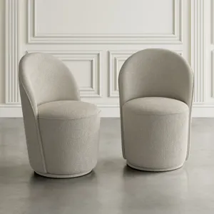Landon Mid-Century Modern Upholstered Swivel Dining Chair(Set Of 2)