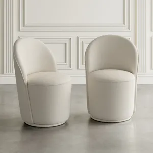 Landon Mid-Century Modern Upholstered Swivel Dining Chair(Set Of 2)