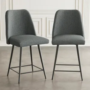 Macey Contemporary Modern Upholstered Counter Barstool(Set Of 2)