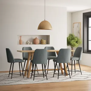 Macey Contemporary Modern Upholstered Counter Barstool(Set Of 2)