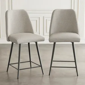 Macey Contemporary Modern Upholstered Counter Barstool(Set Of 2)