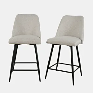 Macey Contemporary Modern Upholstered Counter Barstool(Set Of 2)