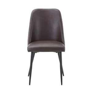 Maddox Mid-Century Modern Faux Leather Upholstered Dining Chair(Set Of 2)