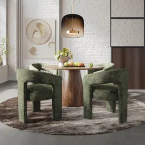 Gwen Luxury Mid-Century Modern Five Piece Dining Set With Upholstered Chairs