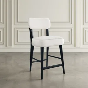 Nash Mid-Century Modern Five Piece Counter Height Dining Set With Upholstered Barstools