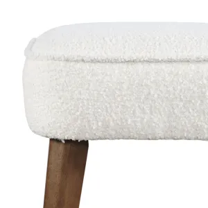 Nash Mid-Century Modern Five Piece Counter Height Dining Set With Upholstered Backless Stools