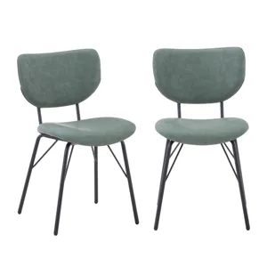 Owen Contemporary Modern Faux Leather Split-Back Upholstered Dining Chair(Set Of 2)