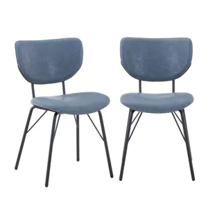 Owen Contemporary Modern Faux Leather Split-Back Upholstered Dining Chair(Set Of 2)
