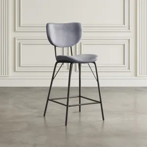 Owen Contemporary Modern Faux Leather Split-Back Upholstered Counter Height Barstool(Set Of 2)