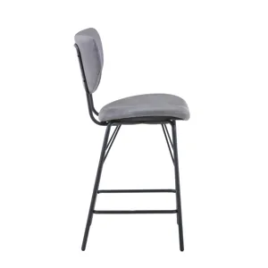 Owen Contemporary Modern Faux Leather Split-Back Upholstered Counter Height Barstool(Set Of 2)