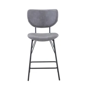 Owen Contemporary Modern Faux Leather Split-Back Upholstered Counter Height Barstool(Set Of 2)