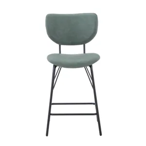 Owen Contemporary Modern Faux Leather Split-Back Upholstered Counter Height Barstool(Set Of 2)