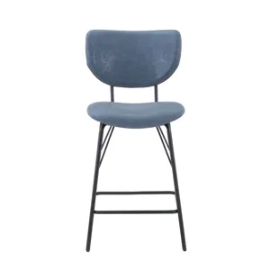 Owen Contemporary Modern Faux Leather Split-Back Upholstered Counter Height Barstool(Set Of 2)