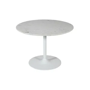 Rowan 42\" Modern Luxury Pedestal Round Marble Dining Table