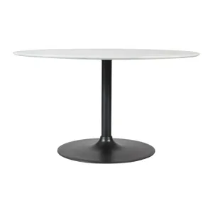 Rowan 54\" Modern Luxury Pedestal Round Marble Dining Table