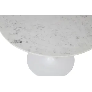 Rowan 54\" Modern Luxury Pedestal Round Marble Dining Table