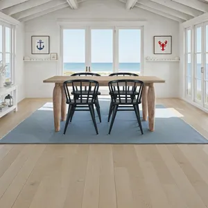 Spader Coastal Modern 5-Piece Dining Set With Solid Wood Table And Spindle Back Chairs