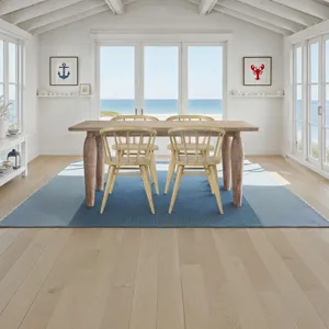 Spader Coastal Modern 5-Piece Dining Set With Solid Wood Table And Spindle Back Chairs