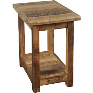 Reclamation Salvaged Wood Chairside Table