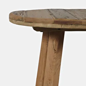 Reclamation 24\" Round Rustic Reclaimed Solid Wood End Table