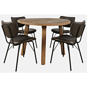 Reclamation Five Piece Dining Set With Upholstered Chairs