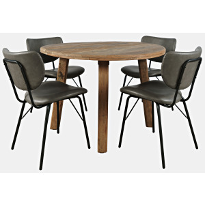 Reclamation Five Piece Dining Set With Upholstered Chairs