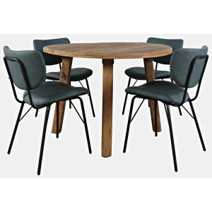 Reclamation Five Piece Dining Set With Upholstered Chairs