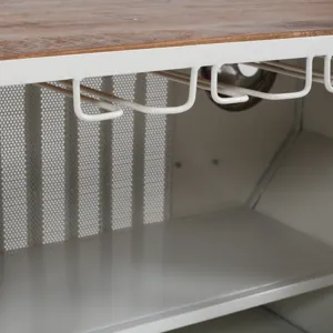 Glory Days Weekender Vintage Military Vehicle Console Table Lounge Home Bar With Wine Rack