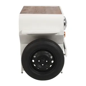 Glory Days Weekender Vintage Military Vehicle Console Table Lounge Home Bar With Wine Rack